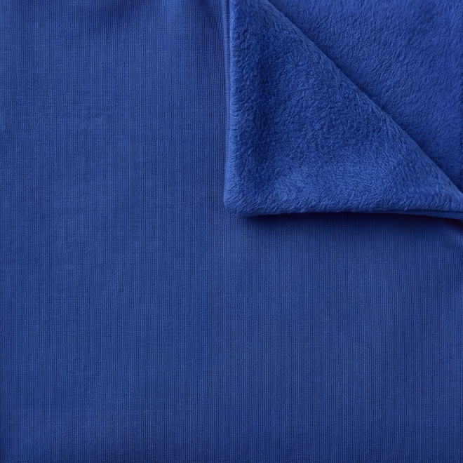 Royal Blue 100% cotton fleece hoodie fabric swatch