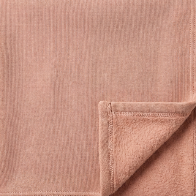 Bush Orange 100% cotton fleece hoodie fabric swatch