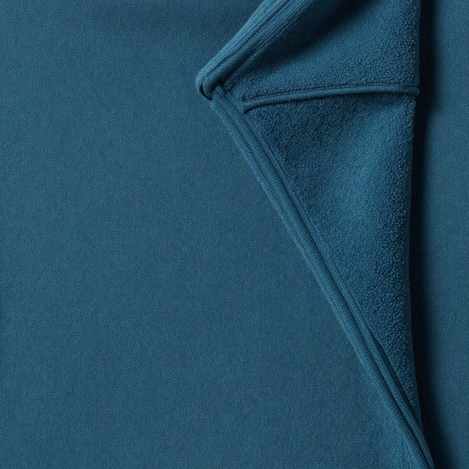 Deep Blue 100% cotton fleece hoodie fabric swatch