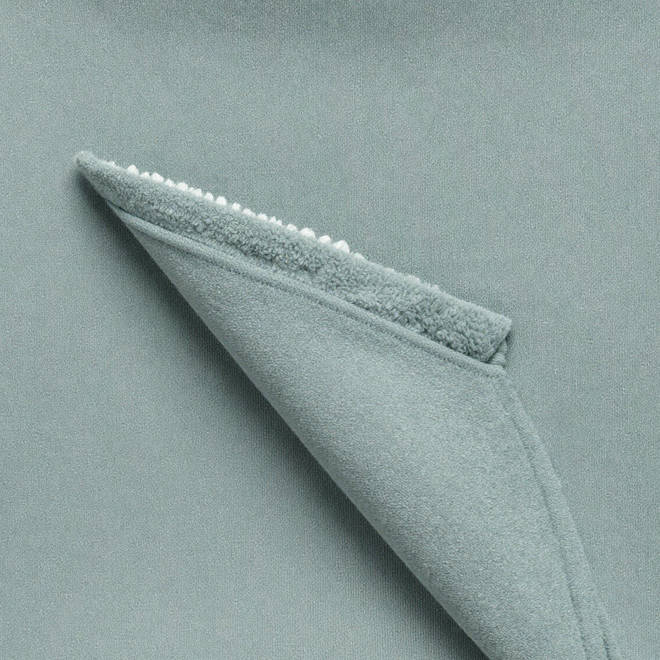 Harbour Grey 100% cotton fleece hoodie fabric swatch
