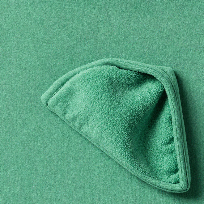 Island Green 100% cotton fleece hoodie fabric swatch